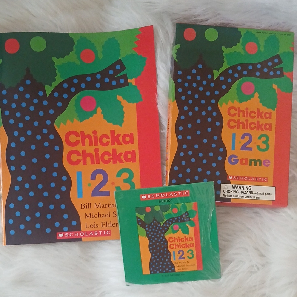 Scholastic Chicka Chicka 1 2 3 Book,  CD and Game Set
